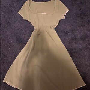 Elegant Olive Green Women's Dress